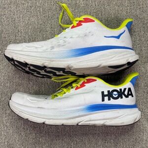 Hoka Clifton 9 Mens 12.5 D White Virtual Blue Running Shoes 1127895-BVR